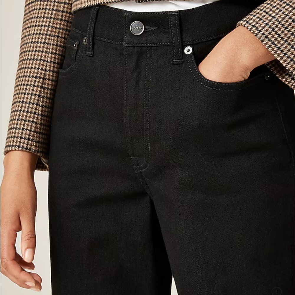 J crew black rinse Tall slim-wide jean - Picture 3 of 5